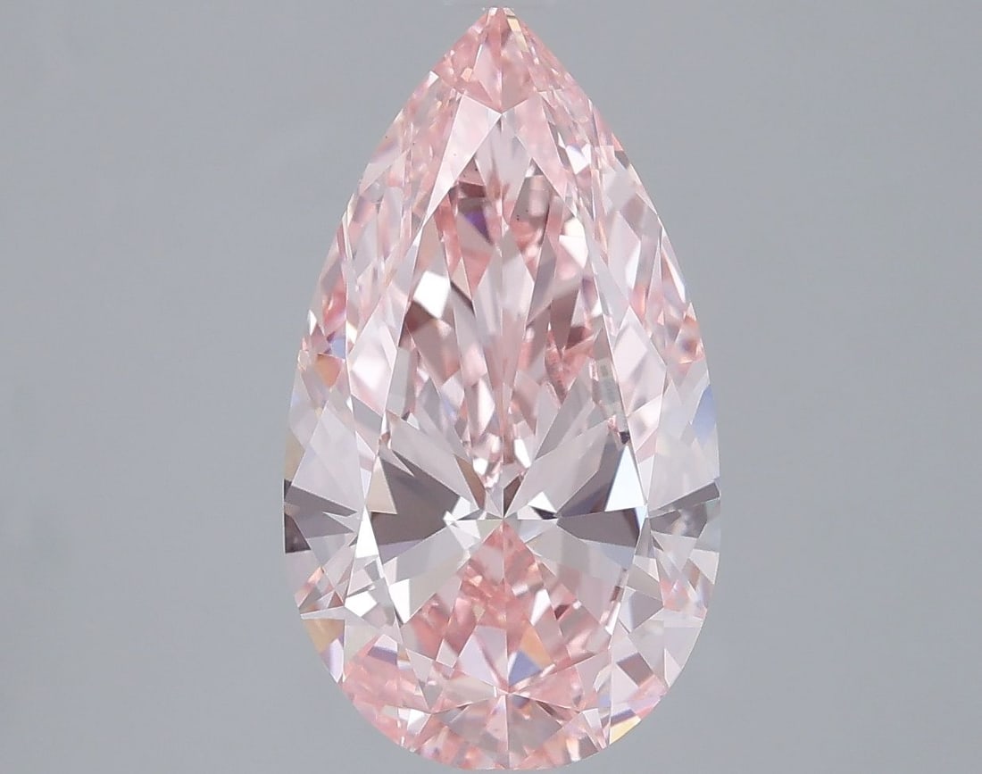 Loose Diamond - PEAR 3.55ct Fancy Vivid Pink VS1: Loose Diamond - PEAR 3.55ct Fancy Vivid Pink VS1 Source: This is a real non-mined Diamond that has been grown in a lab Shape: PEAR Carats: 3.55 Color: Fancy Vivid Pink Certification: IGI Video: