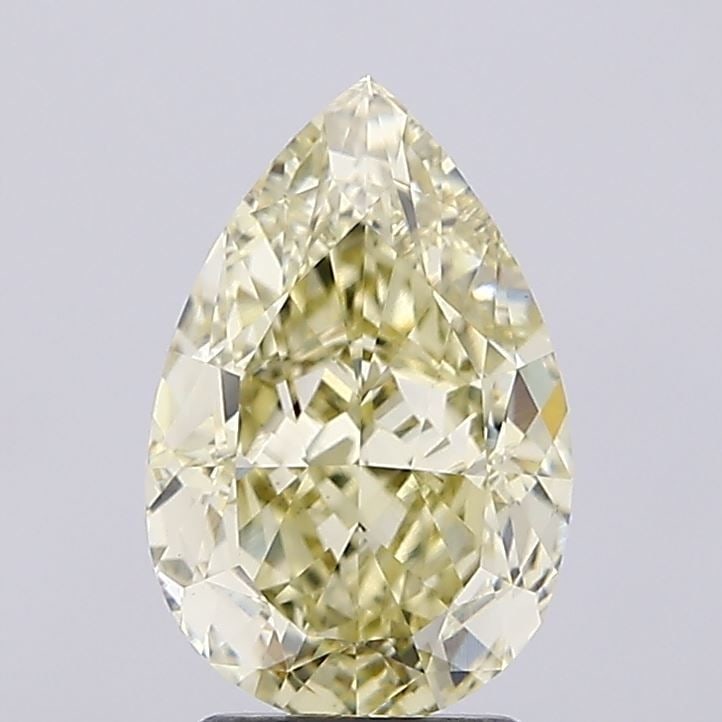 Loose Diamond - PEAR 3.13ct Fancy Light Gray Yellow VVS2: Loose Diamond - PEAR 3.13ct Fancy Light Gray Yellow VVS2 Source: This is a real non-mined Diamond that has been grown in a lab Shape: PEAR Carats: 3.13 Color: Fancy Light Gray Yellow Certification: IG