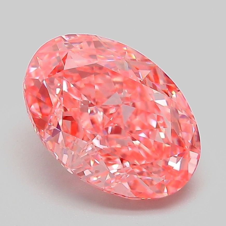 Loose Diamond - OVAL 3.12ct Fancy Vivid Pink VVS2: Loose Diamond - OVAL 3.12ct Fancy Vivid Pink VVS2 Source: This is a real non-mined Diamond that has been grown in a lab Shape: OVAL Carats: 3.12 Color: Fancy Vivid Pink Certification: IGI Video:
