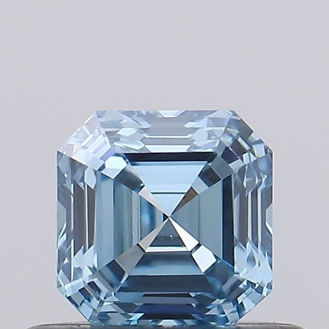 Loose Diamond - ASSCHER 0.53ct Fancy Vivid Blue VVS2: Loose Diamond - ASSCHER 0.53ct Fancy Vivid Blue VVS2 Source: This is a real non-mined Diamond that has been grown in a lab Shape: ASSCHER Carats: 0.53 Color: Fancy Vivid Blue Certification: IGI