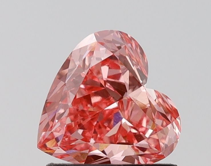 Loose Diamond - HEART 1.54ct Fancy Vivid Pink VS1: Loose Diamond - HEART 1.54ct Fancy Vivid Pink VS1 Source: This is a real non-mined Diamond that has been grown in a lab Shape: HEART Carats: 1.54 Color: Fancy Vivid Pink Certification: IGI Video: