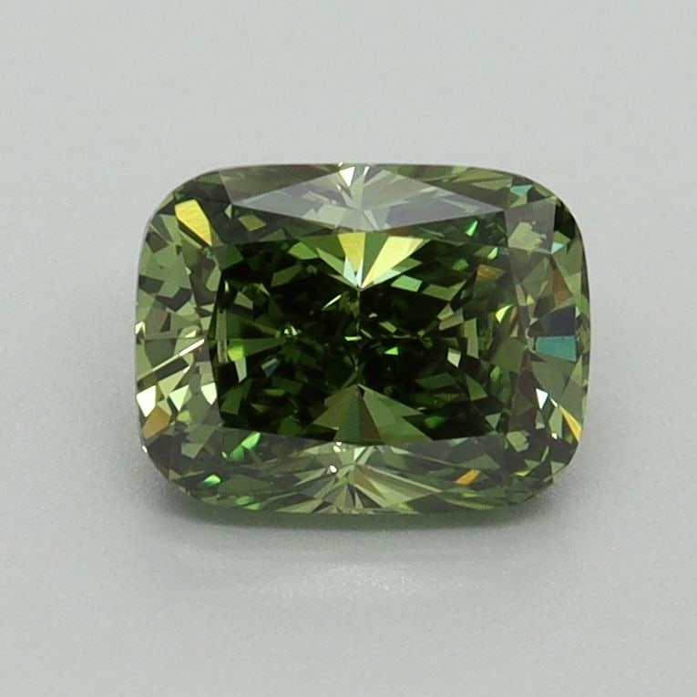Loose Diamond - CUSHION MODIFIED 1.1ct Fancy Vivid Green VS1: Loose Diamond - CUSHION MODIFIED 1.1ct Fancy Vivid Green VS1 Source: This is a real non-mined Diamond that has been grown in a lab Shape: CUSHION MODIFIED Carats: 1.1 Color: Fancy Vivid Green Certific