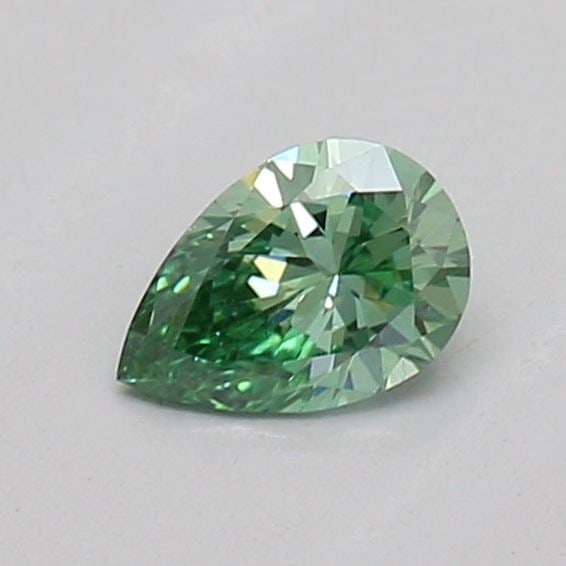 Loose Diamond - PEAR 0.19ct Fancy Vivid Green VS1: Loose Diamond - PEAR 0.19ct Fancy Vivid Green VS1 Source: This is a real non-mined Diamond that has been grown in a lab Shape: PEAR Carats: 0.19 Color: Fancy Vivid Green Certification: IGI Video: