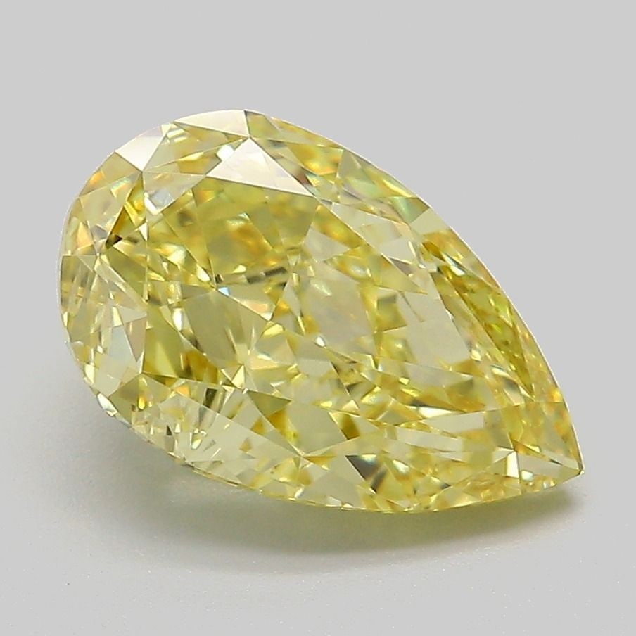 Loose Diamond - PEAR 3.06ct Fancy Intense Yellow VS1: Loose Diamond - PEAR 3.06ct Fancy Intense Yellow VS1 Source: This is a real non-mined Diamond that has been grown in a lab Shape: PEAR Carats: 3.06 Color: Fancy Intense Yellow Certification: IGI Video