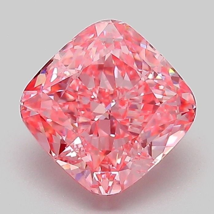 Loose Diamond - CUSHION MODIFIED 2.1ct Fancy Vivid Pink VS1: Loose Diamond - CUSHION MODIFIED 2.1ct Fancy Vivid Pink VS1 Source: This is a real non-mined Diamond that has been grown in a lab Shape: CUSHION MODIFIED Carats: 2.1 Color: Fancy Vivid Pink Certificat