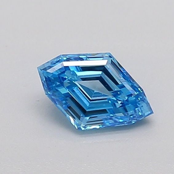 Loose Diamond - LOZENGE 0.4ct Fancy Vivid Blue VS1: Loose Diamond - LOZENGE 0.4ct Fancy Vivid Blue VS1 Source: This is a real non-mined Diamond that has been grown in a lab Shape: LOZENGE Carats: 0.4 Color: Fancy Vivid Blue Certification: IGI Video: