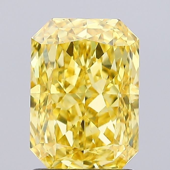 Loose Diamond - RADIANT 1.67ct Fancy Vivid Yellow VS1: Loose Diamond - RADIANT 1.67ct Fancy Vivid Yellow VS1 Source: This is a real non-mined Diamond that has been grown in a lab Shape: RADIANT Carats: 1.67 Color: Fancy Vivid Yellow Certification: IGI Vid