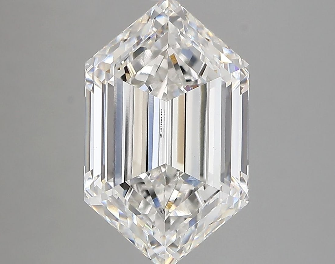 Loose Diamond - HEXAGONAL 3.84ct F VVS2: Loose Diamond - HEXAGONAL 3.84ct F VVS2 Source: This is a real non-mined Diamond that has been grown in a lab Shape: HEXAGONAL Carats: 3.84 Color: F Clarity: VVS2 Certification: IGI Video: