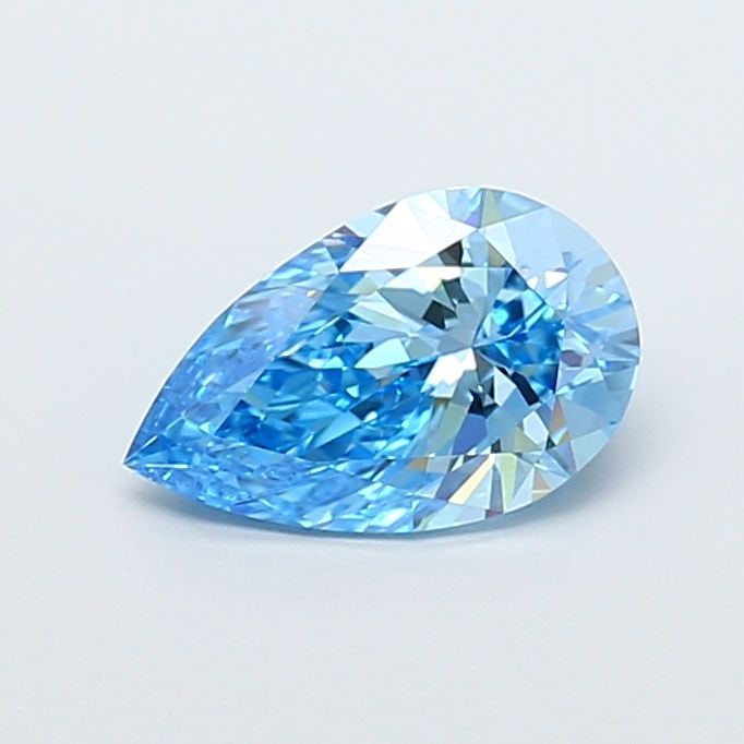 Loose Diamond - PEAR 1.58ct Fancy Vivid Blue VVS2: Loose Diamond - PEAR 1.58ct Fancy Vivid Blue VVS2 Source: This is a real non-mined Diamond that has been grown in a lab Shape: PEAR Carats: 1.58 Color: Fancy Vivid Blue Certification: IGI Video: