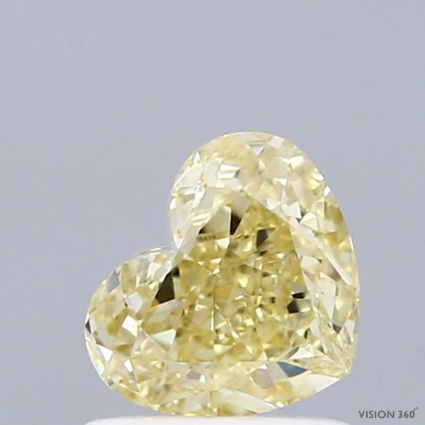 Loose Diamond - HEART 1.02ct Fancy Yellow SI1: Loose Diamond - HEART 1.02ct Fancy Yellow SI1 Source: This is a real non-mined Diamond that has been grown in a lab Shape: HEART Carats: 1.02 Color: Fancy Yellow Certification: IGI Video: