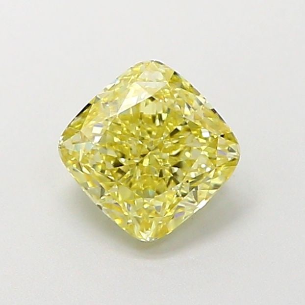 Loose Diamond - CUSHION MODIFIED 1.02ct Fancy Yellow VS1: Loose Diamond - CUSHION MODIFIED 1.02ct Fancy Yellow VS1 Source: This is a real non-mined Diamond that has been grown in a lab Shape: CUSHION MODIFIED Carats: 1.02 Color: Fancy Yellow Certification: I