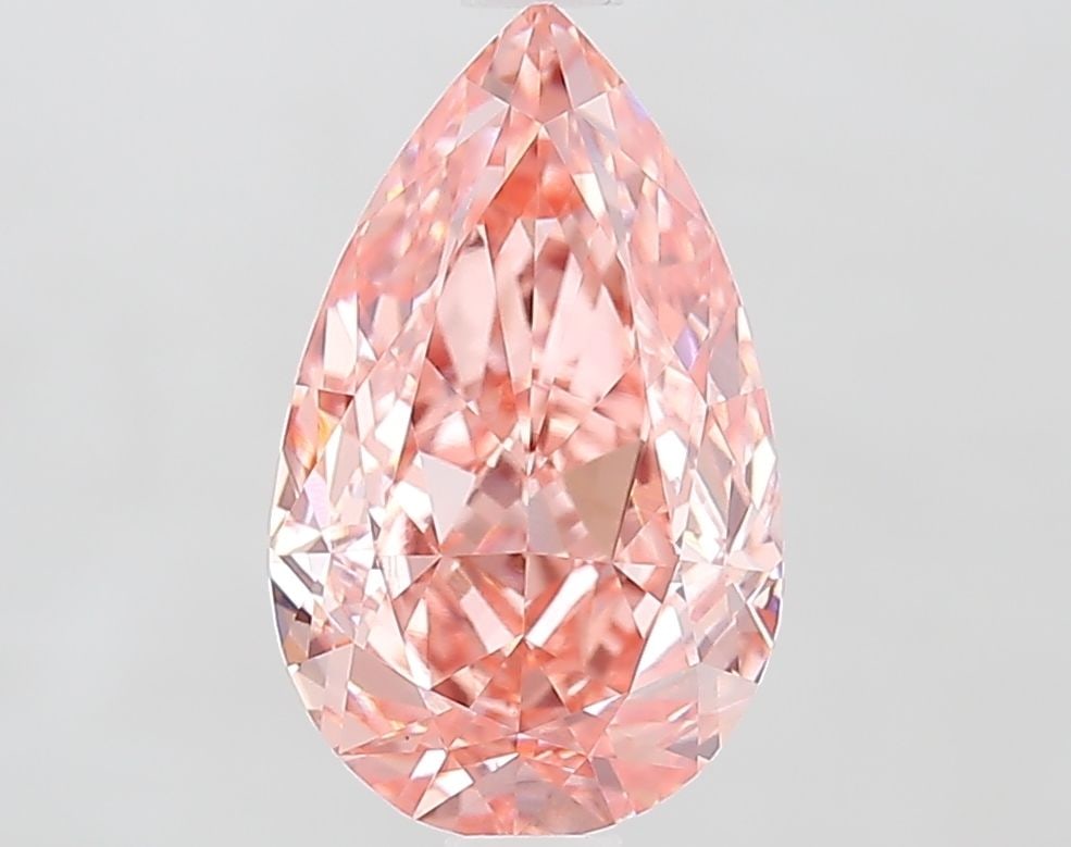 Loose Diamond - PEAR 2.17ct Fancy Vivid Pink VVS2: Loose Diamond - PEAR 2.17ct Fancy Vivid Pink VVS2 Source: This is a real non-mined Diamond that has been grown in a lab Shape: PEAR Carats: 2.17 Color: Fancy Vivid Pink Certification: IGI Video: