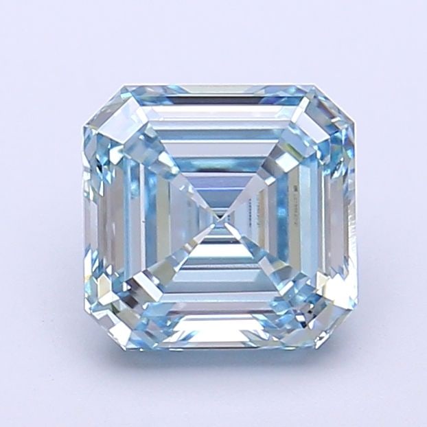 Loose Diamond - ASSCHER 1.8ct Fancy Vivid Blue VVS2: Loose Diamond - ASSCHER 1.8ct Fancy Vivid Blue VVS2 Source: This is a real non-mined Diamond that has been grown in a lab Shape: ASSCHER Carats: 1.8 Color: Fancy Vivid Blue Certification: IGI Video: