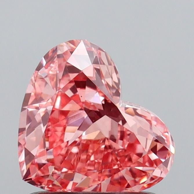 Loose Diamond - HEART 1.01ct Fancy Vivid Pink VS1: Loose Diamond - HEART 1.01ct Fancy Vivid Pink VS1 Source: This is a real non-mined Diamond that has been grown in a lab Shape: HEART Carats: 1.01 Color: Fancy Vivid Pink Certification: IGI Video: