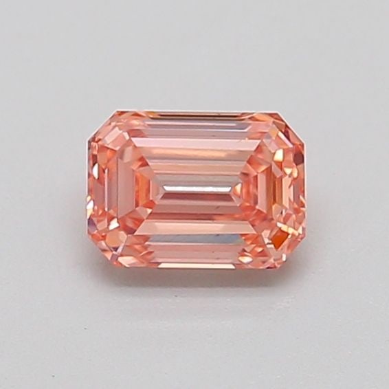 Loose Diamond - EMERALD 0.51ct Fancy Intense Orangey Pink VS1: Loose Diamond - EMERALD 0.51ct Fancy Intense Orangey Pink VS1 Source: This is a real non-mined Diamond that has been grown in a lab Shape: EMERALD Carats: 0.51 Color: Fancy Intense Orangey Pink