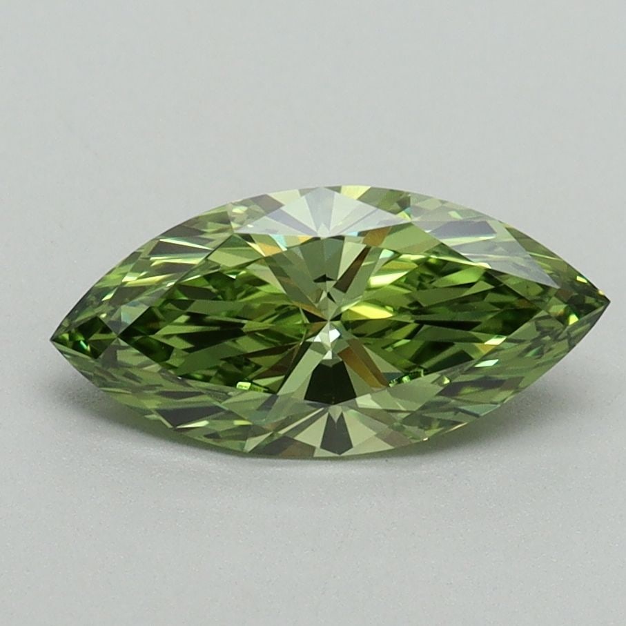 Loose Diamond - MARQUISE 1.0ct Fancy Vivid Green VVS2: Loose Diamond - MARQUISE 1.0ct Fancy Vivid Green VVS2 Source: This is a real non-mined Diamond that has been grown in a lab Shape: MARQUISE Carats: 1.0 Color: Fancy Vivid Green Certification: IGI
