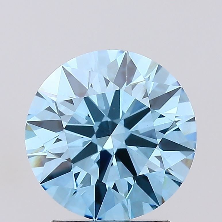 Ideal Loose Diamond - ROUND 2.04ct Fancy Vivid Blue VS1: Ideal Loose Diamond - ROUND 2.04ct Fancy Vivid Blue VS1 Source: This is a real non-mined Diamond that has been grown in a lab Shape: ROUND Carats: 2.04 Color: Fancy Vivid Blue Certification: IGI