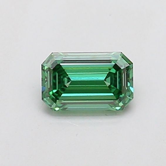 Loose Diamond - EMERALD 0.33ct Fancy Vivid Green VS1: Loose Diamond - EMERALD 0.33ct Fancy Vivid Green VS1 Source: This is a real non-mined Diamond that has been grown in a lab Shape: EMERALD Carats: 0.33 Color: Fancy Vivid Green Certification: IGI Video