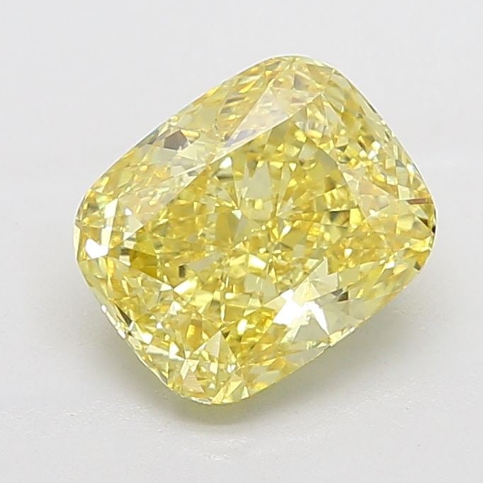Loose Diamond - CUSHION MODIFIED 4.28ct Fancy Vivid Yellow VS2: Loose Diamond - CUSHION MODIFIED 4.28ct Fancy Vivid Yellow VS2 Source: This is a real non-mined Diamond that has been grown in a lab Shape: CUSHION MODIFIED Carats: 4.28 Color: Fancy Vivid Yellow Cert