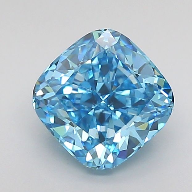 Loose Diamond - CUSHION MODIFIED 1.57ct Fancy Vivid Blue VS1: Loose Diamond - CUSHION MODIFIED 1.57ct Fancy Vivid Blue VS1 Source: This is a real non-mined Diamond that has been grown in a lab Shape: CUSHION MODIFIED Carats: 1.57 Color: Fancy Vivid Blue Certific
