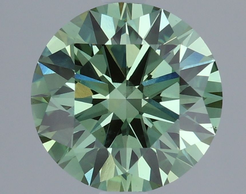 Ideal Loose Diamond - ROUND 2.01ct Fancy Vivid Green VS1: Ideal Loose Diamond - ROUND 2.01ct Fancy Vivid Green VS1 Source: This is a real non-mined Diamond that has been grown in a lab Shape: ROUND Carats: 2.01 Color: Fancy Vivid Green Certification: IGI Vid