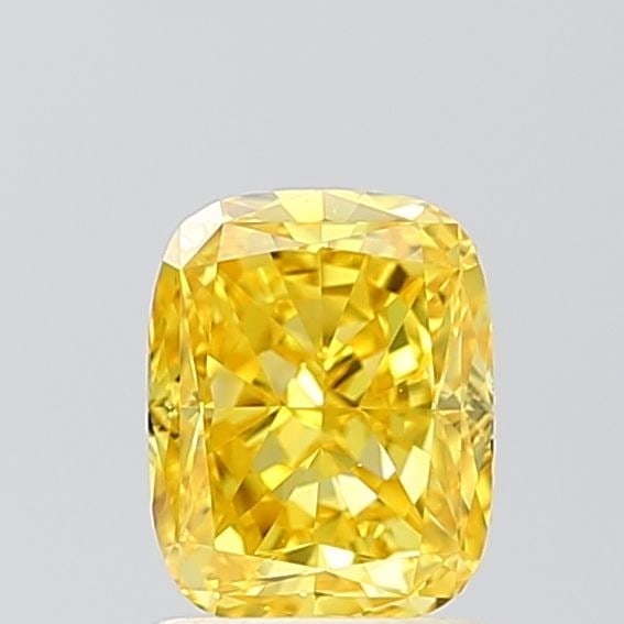 Loose Diamond - CUSHION MODIFIED 1.5ct Fancy Vivid Yellow VS1: Loose Diamond - CUSHION MODIFIED 1.5ct Fancy Vivid Yellow VS1 Source: This is a real non-mined Diamond that has been grown in a lab Shape: CUSHION MODIFIED Carats: 1.5 Color: Fancy Vivid Yellow Certif