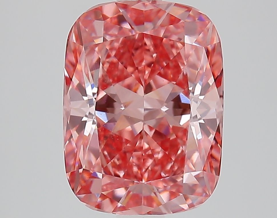 Loose Diamond - CUSHION BRILLIANT 3.27ct Fancy Vivid Pink VS1: Loose Diamond - CUSHION BRILLIANT 3.27ct Fancy Vivid Pink VS1 Source: This is a real non-mined Diamond that has been grown in a lab Shape: CUSHION BRILLIANT Carats: 3.27 Color: Fancy Vivid Pink Certif