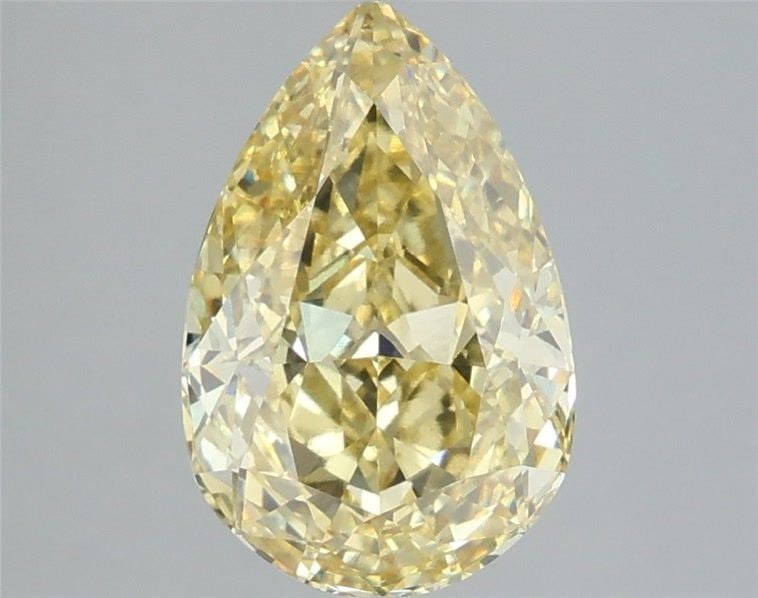 Loose Diamond - PEAR 3.08ct Fancy Intense Yellow VS1: Loose Diamond - PEAR 3.08ct Fancy Intense Yellow VS1 Source: This is a real non-mined Diamond that has been grown in a lab Shape: PEAR Carats: 3.08 Color: Fancy Intense Yellow Certification: IGI Video