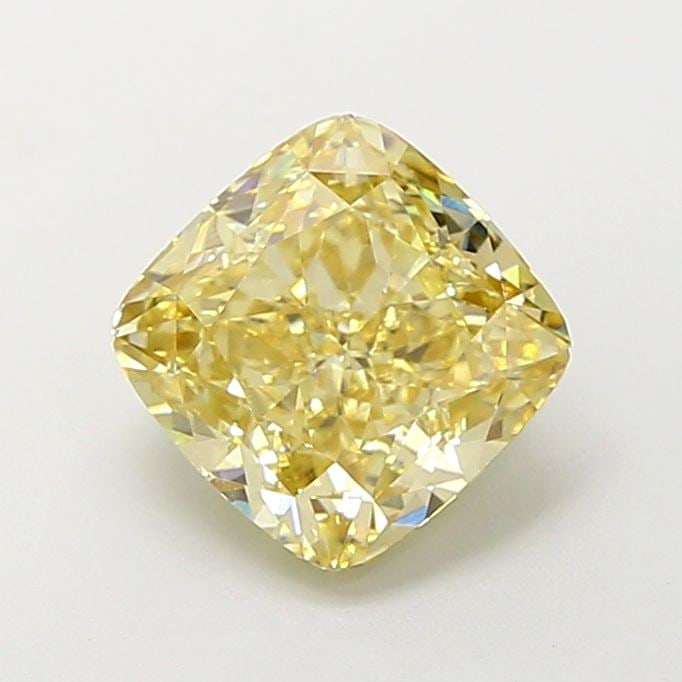 Loose Diamond - CUSHION MODIFIED 2.05ct Fancy Yellow VS2: Loose Diamond - CUSHION MODIFIED 2.05ct Fancy Yellow VS2 Source: This is a real non-mined Diamond that has been grown in a lab Shape: CUSHION MODIFIED Carats: 2.05 Color: Fancy Yellow Certification: I