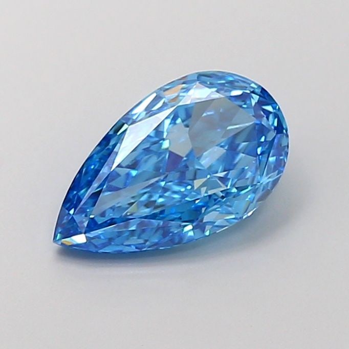 Loose Diamond - PEAR 1.52ct Fancy Vivid Blue VS1: Loose Diamond - PEAR 1.52ct Fancy Vivid Blue VS1 Source: This is a real non-mined Diamond that has been grown in a lab Shape: PEAR Carats: 1.52 Color: Fancy Vivid Blue Certification: IGI Video: