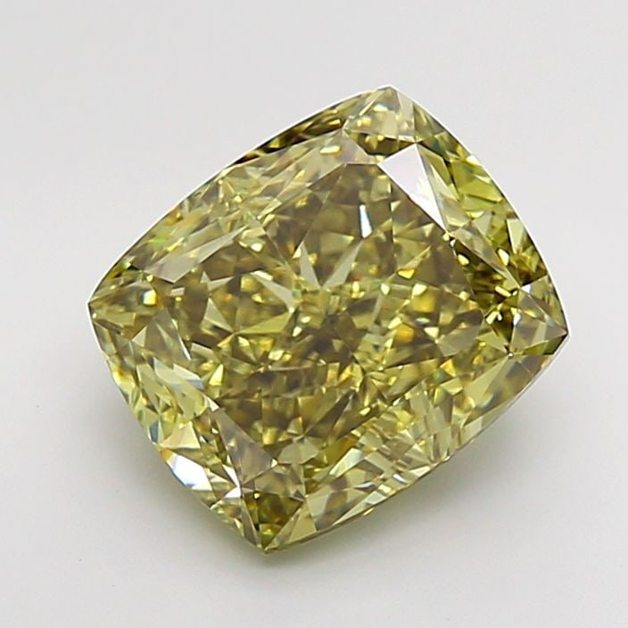 Loose Diamond - CUSHION MODIFIED 5.02ct Fancy Intense Gray Yellow VS2: Loose Diamond - CUSHION MODIFIED 5.02ct Fancy Intense Gray Yellow VS2 Source: This is a real non-mined Diamond that has been grown in a lab Shape: CUSHION MODIFIED Carats: 5.02 Color: Fancy Intense Gr