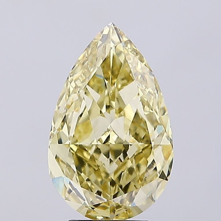 Loose Diamond - PEAR 5.02ct Fancy Yellow VS2: Loose Diamond - PEAR 5.02ct Fancy Yellow VS2 Source: This is a real non-mined Diamond that has been grown in a lab Shape: PEAR Carats: 5.02 Color: Fancy Yellow Certification: IGI Video: