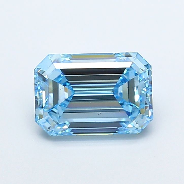 Loose Diamond - EMERALD 3.01ct Fancy Vivid Blue VS2: Loose Diamond - EMERALD 3.01ct Fancy Vivid Blue VS2 Source: This is a real non-mined Diamond that has been grown in a lab Shape: EMERALD Carats: 3.01 Color: Fancy Vivid Blue Certification: IGI Video:
