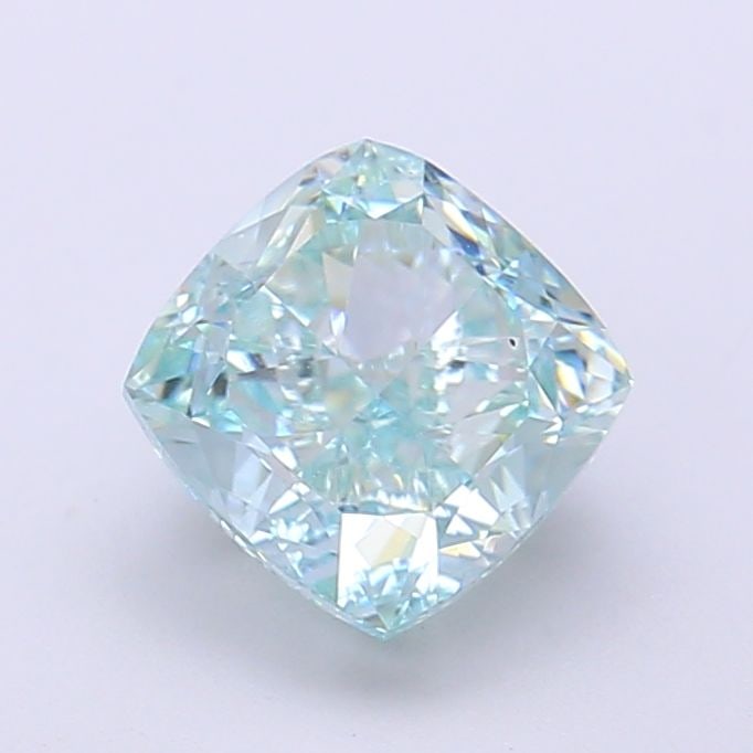 Loose Diamond - CUSHION MODIFIED 2.02ct Fancy Vivid Green VS1: Loose Diamond - CUSHION MODIFIED 2.02ct Fancy Vivid Green VS1 Source: This is a real non-mined Diamond that has been grown in a lab Shape: CUSHION MODIFIED Carats: 2.02 Color: Fancy Vivid Green Certif