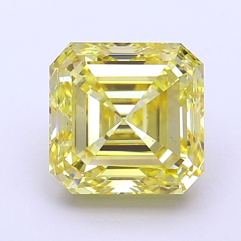 Loose Diamond - ASSCHER 4.0ct Fancy Intense Yellow VS2: Loose Diamond - ASSCHER 4.0ct Fancy Intense Yellow VS2 Source: This is a real non-mined Diamond that has been grown in a lab Shape: ASSCHER Carats: 4.0 Color: Fancy Intense Yellow Certification: IGI V