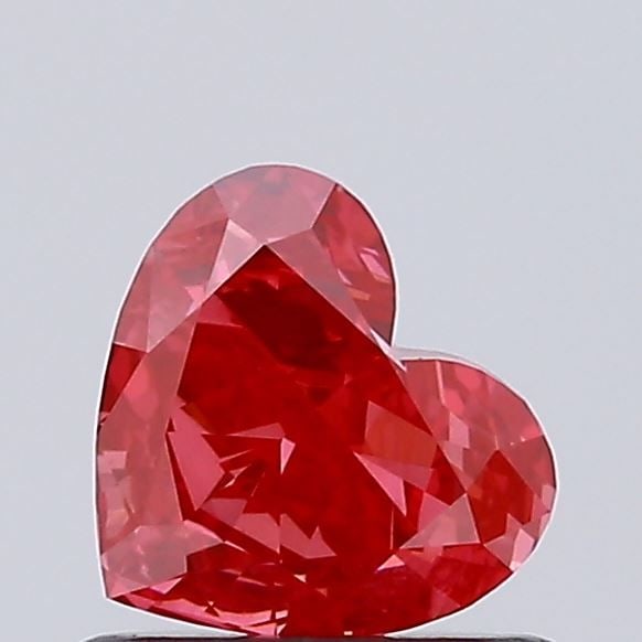 Loose Diamond - HEART 0.59ct Fancy Vivid Red VS1: Loose Diamond - HEART 0.59ct Fancy Vivid Red VS1 Source: This is a real non-mined Diamond that has been grown in a lab Shape: HEART Carats: 0.59 Color: Fancy Vivid Red Certification: NONE Video: