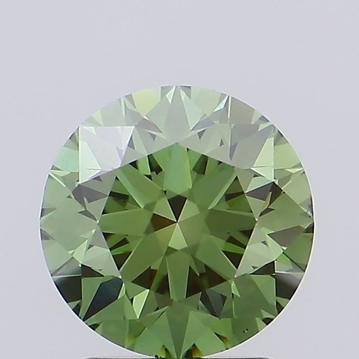 Loose Diamond - ROUND 2.01ct Fancy Vivid Green VS1: Loose Diamond - ROUND 2.01ct Fancy Vivid Green VS1 Source: This is a real non-mined Diamond that has been grown in a lab Shape: ROUND Carats: 2.01 Color: Fancy Vivid Green Certification: IGI Video: