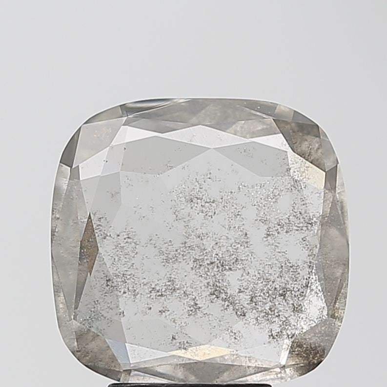Loose Diamond - CUSHION BRILLIANT 2.33ct Salt and Pepper I1: Loose Diamond - CUSHION BRILLIANT 2.33ct Salt and Pepper I1 Source: This is a real non-mined Diamond that has been grown in a lab Shape: CUSHION BRILLIANT Carats: 2.33 Color: Salt and Pepper Certifica