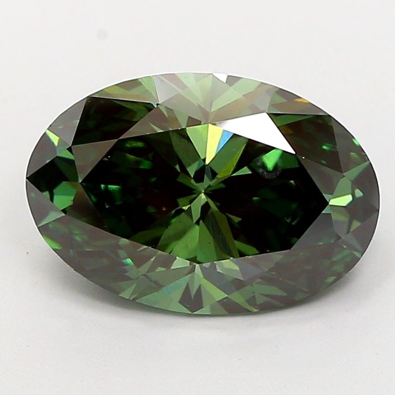 Loose Diamond - OVAL 4.06ct Fancy Vivid Green VS1: Loose Diamond - OVAL 4.06ct Fancy Vivid Green VS1 Source: This is a real non-mined Diamond that has been grown in a lab Shape: OVAL Carats: 4.06 Color: Fancy Vivid Green Certification: NONE Video: