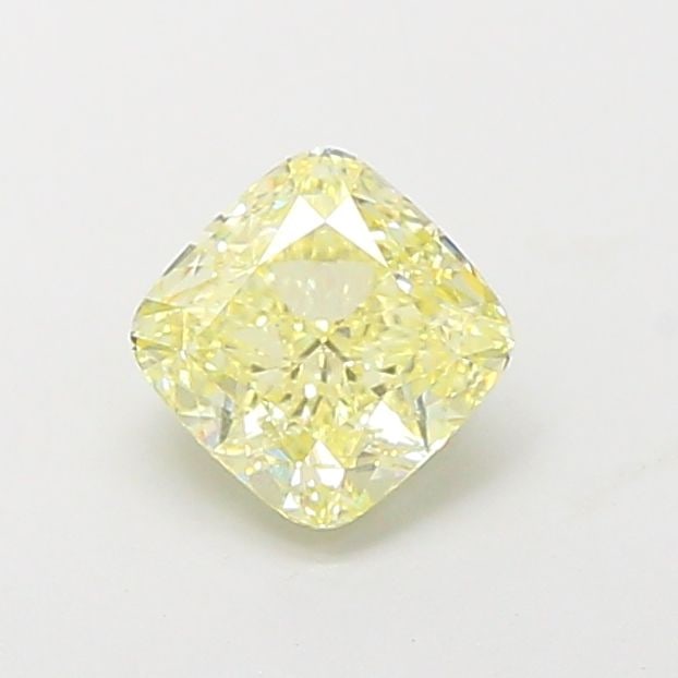 Loose Diamond - CUSHION MODIFIED 1.54ct Fancy Light Yellow VS1: Loose Diamond - CUSHION MODIFIED 1.54ct Fancy Light Yellow VS1 Source: This is a real non-mined Diamond that has been grown in a lab Shape: CUSHION MODIFIED Carats: 1.54 Color: Fancy Light Yellow Cert