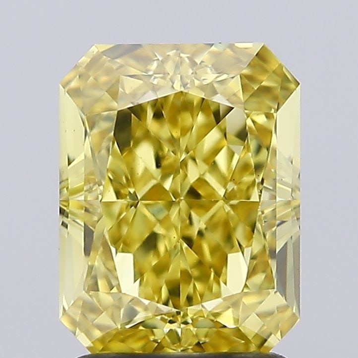 Loose Diamond - RADIANT 2.09ct Fancy Intense Yellow VS1: Loose Diamond - RADIANT 2.09ct Fancy Intense Yellow VS1 Source: This is a real non-mined Diamond that has been grown in a lab Shape: RADIANT Carats: 2.09 Color: Fancy Intense Yellow Certification: IGI