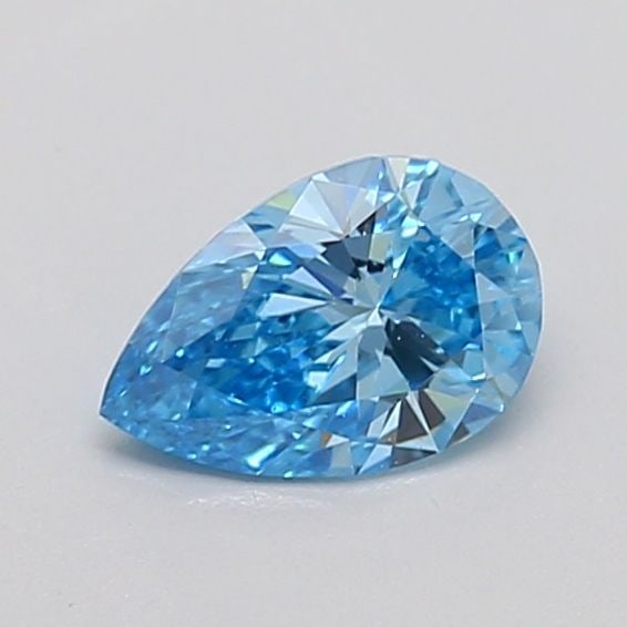 Loose Diamond - PEAR 0.52ct Fancy Vivid Blue VVS2: Loose Diamond - PEAR 0.52ct Fancy Vivid Blue VVS2 Source: This is a real non-mined Diamond that has been grown in a lab Shape: PEAR Carats: 0.52 Color: Fancy Vivid Blue Certification: IGI The Diamond 