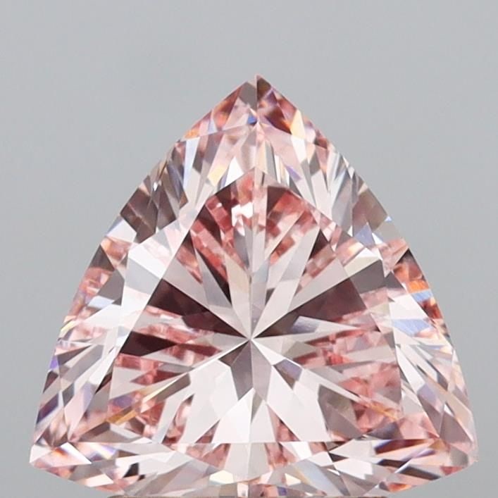 Loose Diamond - TRIANGULAR 1.63ct Fancy Intense Pink VS1: Loose Diamond - TRIANGULAR 1.63ct Fancy Intense Pink VS1 Source: This is a real non-mined Diamond that has been grown in a lab Shape: TRIANGULAR Carats: 1.63 Color: Fancy Intense Pink Certification: I