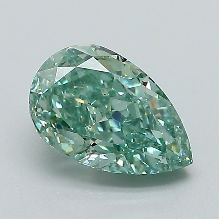 Loose Diamond - PEAR 1.11ct Fancy Vivid Green VS1: Loose Diamond - PEAR 1.11ct Fancy Vivid Green VS1 Source: This is a real non-mined Diamond that has been grown in a lab Shape: PEAR Carats: 1.11 Color: Fancy Vivid Green Certification: IGI Video: