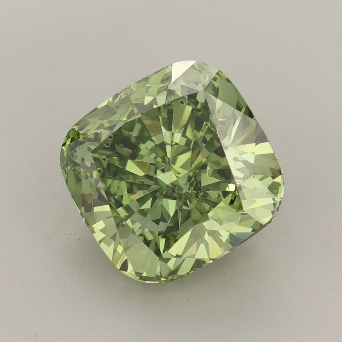 Loose Diamond - CUSHION MODIFIED 4.05ct Fancy Vivid Green SI1: Loose Diamond - CUSHION MODIFIED 4.05ct Fancy Vivid Green SI1 Source: This is a real non-mined Diamond that has been grown in a lab Shape: CUSHION MODIFIED Carats: 4.05 Color: Fancy Vivid Green Certif