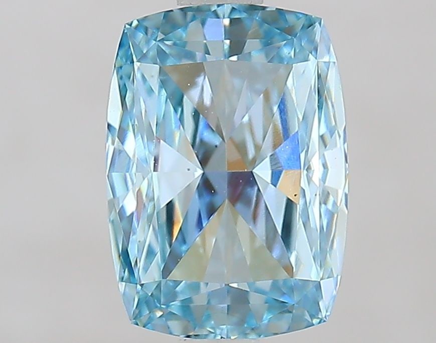 Loose Diamond - CUSHION MODIFIED 2.0ct Fancy Vivid Blue VS1: Loose Diamond - CUSHION MODIFIED 2.0ct Fancy Vivid Blue VS1 Source: This is a real non-mined Diamond that has been grown in a lab Shape: CUSHION MODIFIED Carats: 2.0 Color: Fancy Vivid Blue Certificat