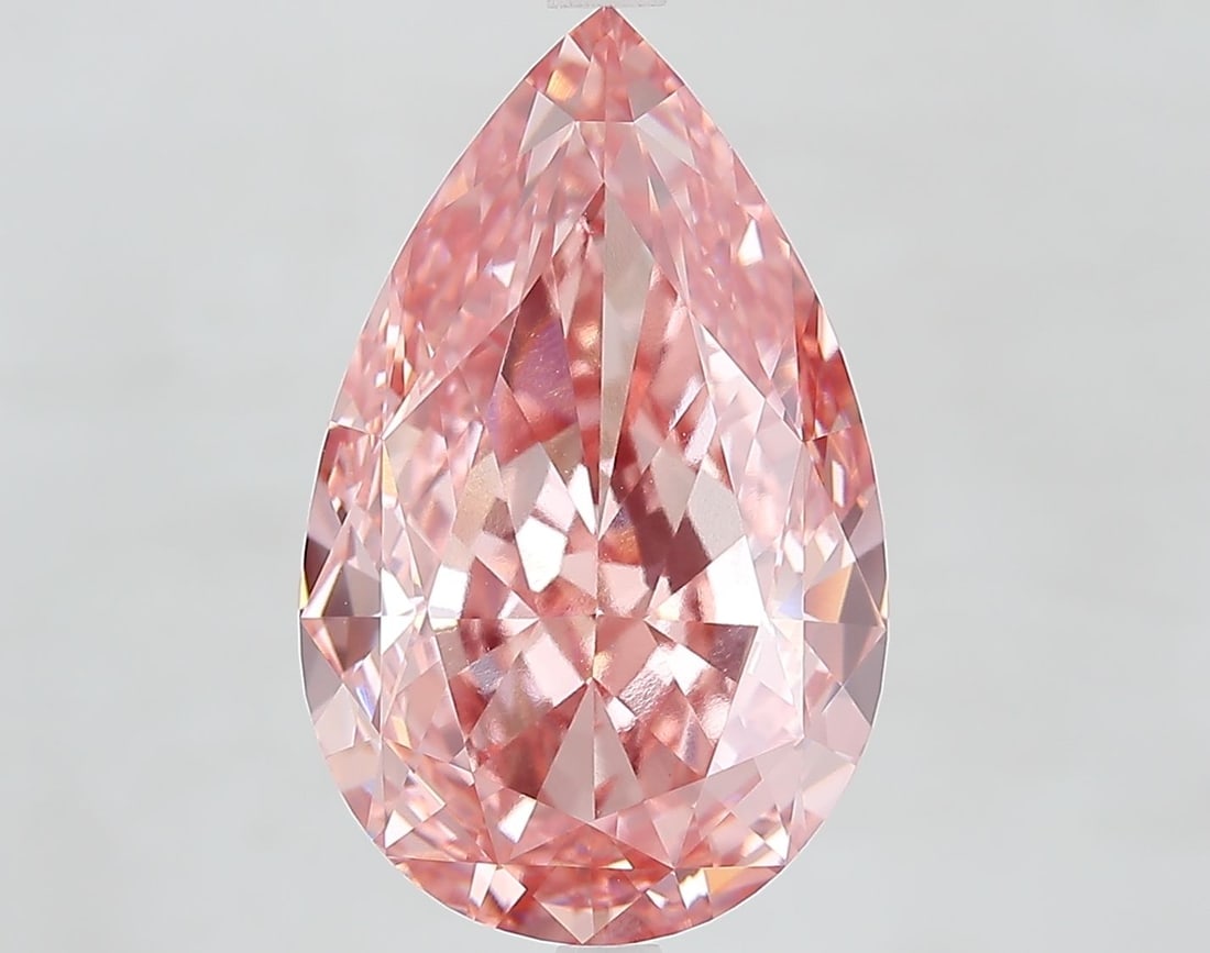 Loose Diamond - PEAR 8.51ct Fancy Vivid Pink VVS2: Loose Diamond - PEAR 8.51ct Fancy Vivid Pink VVS2 Source: This is a real non-mined Diamond that has been grown in a lab Shape: PEAR Carats: 8.51 Color: Fancy Vivid Pink Certification: IGI Video: