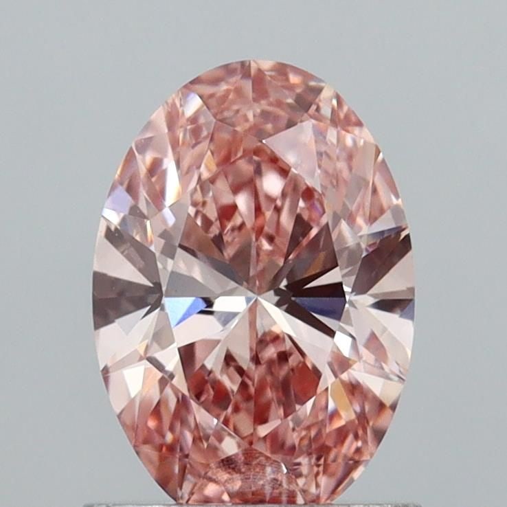 Loose Diamond - OVAL 1.04ct Fancy Vivid Brownish Pink VS1: Loose Diamond - OVAL 1.04ct Fancy Vivid Brownish Pink VS1 Source: This is a real non-mined Diamond that has been grown in a lab Shape: OVAL Carats: 1.04 Color: Fancy Vivid Brownish Pink Certification: