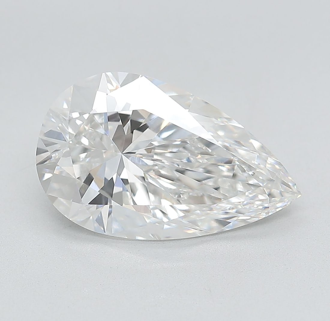 Loose Diamond - PEAR 4.32ct E VVS2: Loose Diamond - PEAR 4.32ct E VVS2 Source: This is a real non-mined Diamond that has been grown in a lab Shape: PEAR Carats: 4.32 Color: E Clarity: VVS2 Certification: IGI Video: