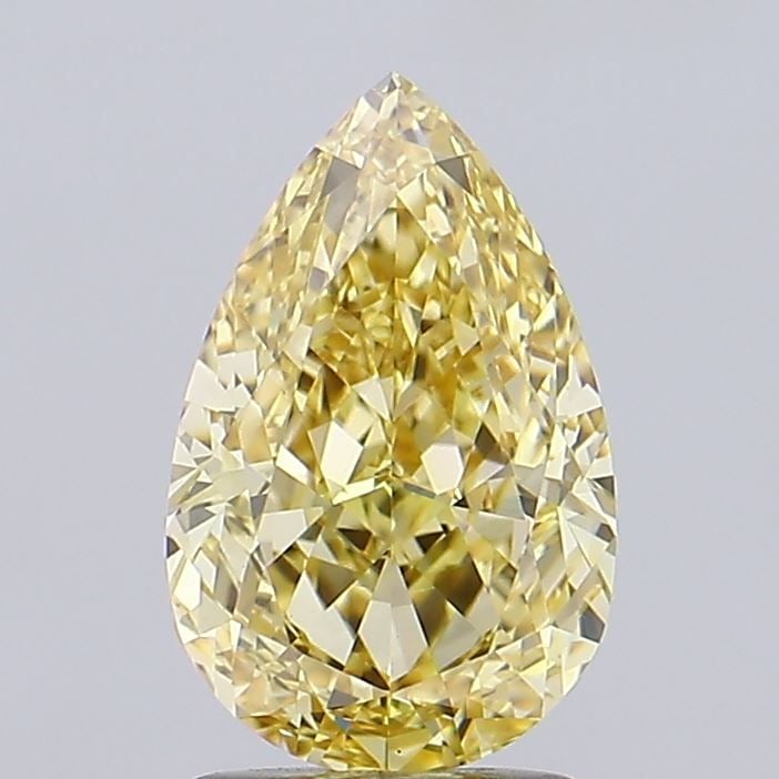 Loose Diamond - PEAR 2.65ct Fancy Yellow VS1: Loose Diamond - PEAR 2.65ct Fancy Yellow VS1 Source: This is a real non-mined Diamond that has been grown in a lab Shape: PEAR Carats: 2.65 Color: Fancy Yellow Certification: IGI Video: